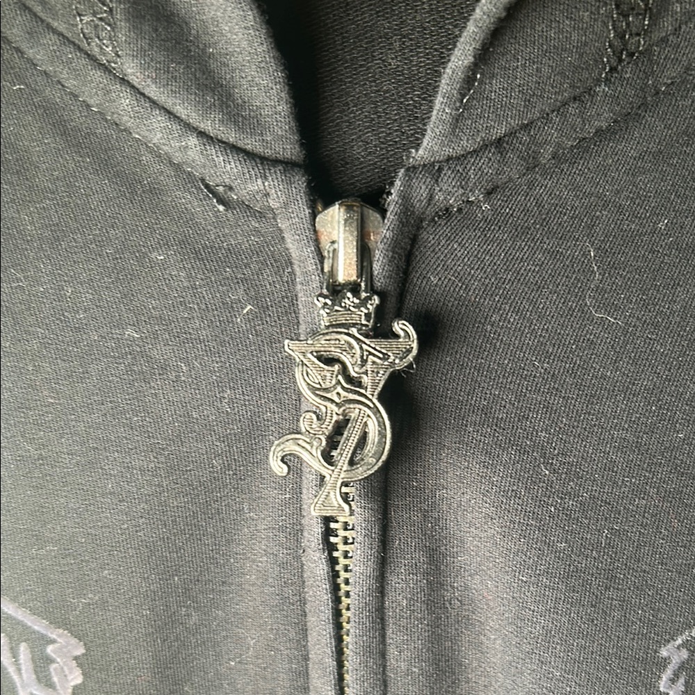 Y2K Rhinestone Design Black Sweat Suit - Picture 6 of 12